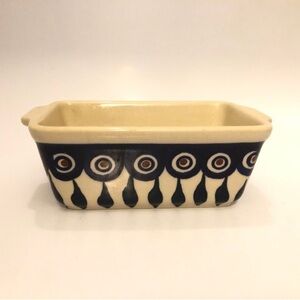 Boleslawiec Ceramika Polish vintage Pottery Mini Loaf Pan